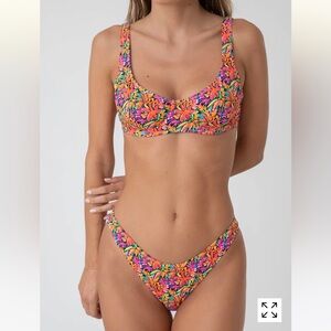 Bright Swimwear size small Capri Top a tropical night. New with tags.